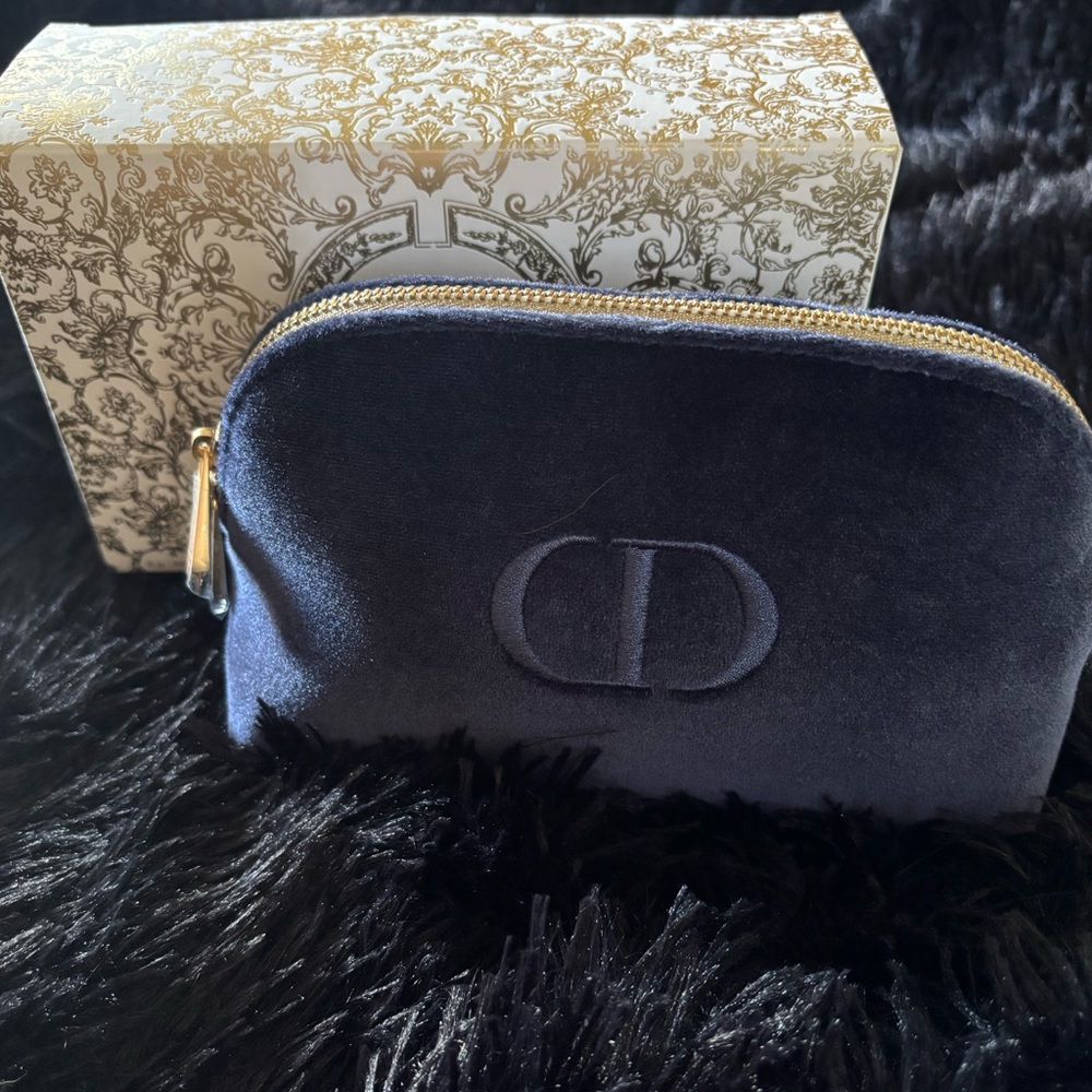 Dior Midnight Blue Velvet Clutch